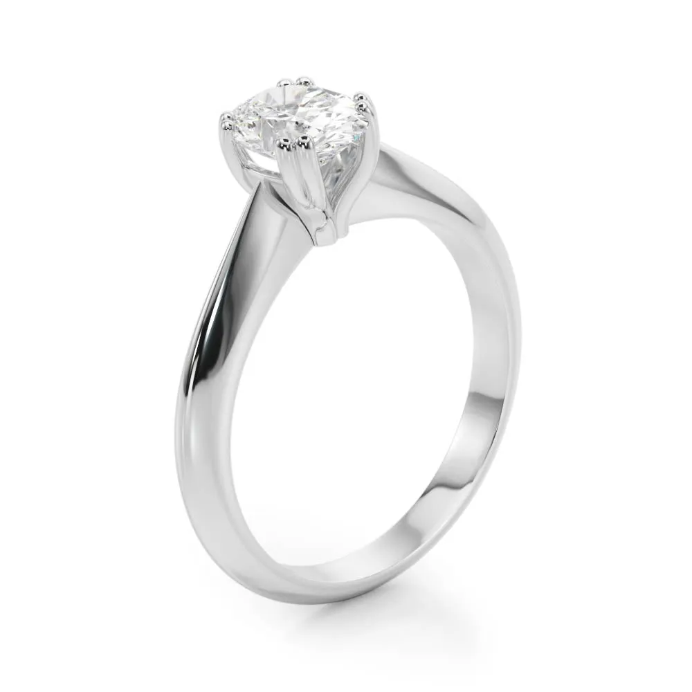 Ava Oval Lab Grown Diamond Solitaire Engagement Ring IGI Certified