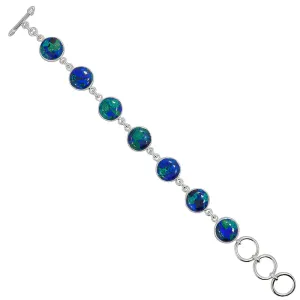 Azurite Malachite Sterling Silver Plain Bracelets