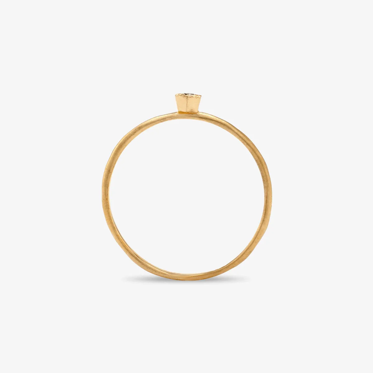 Baby White Diamond Hexagon Ring | R2201W