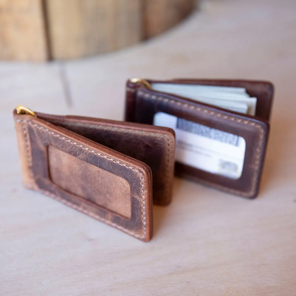 Bar Clip Leather Wallet