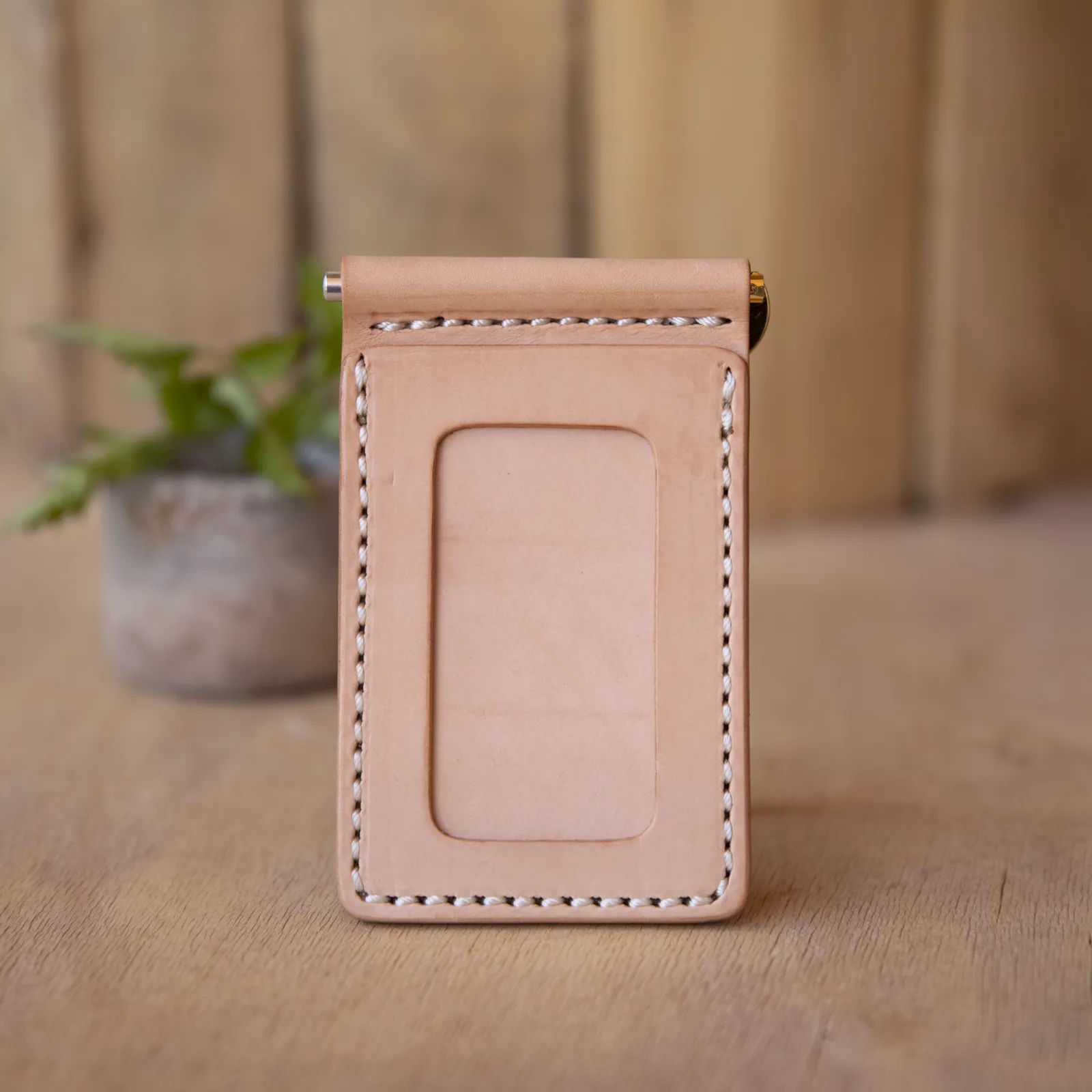 Bar Clip Leather Wallet