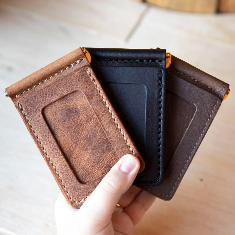 Bar Clip Leather Wallet