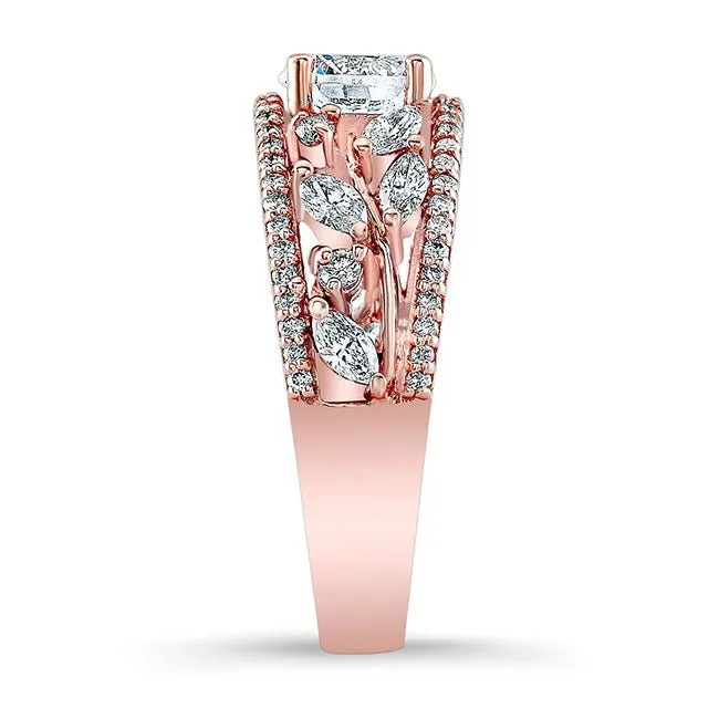 Barkev's Vintage Wide Floral Diamond Engagement Ring