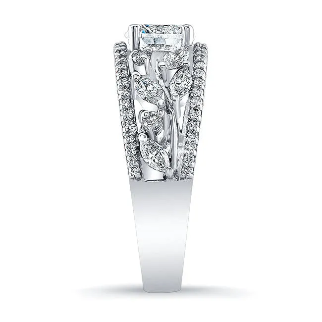 Barkev's Vintage Wide Floral Diamond Engagement Ring