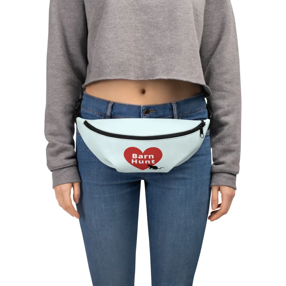 Barn Hunt in Heart w/ Rat Fanny Pack-Lt. blue