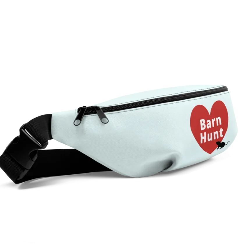 Barn Hunt in Heart w/ Rat Fanny Pack-Lt. blue