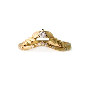 Bay Leaf Pierced Diamond Band Size 6