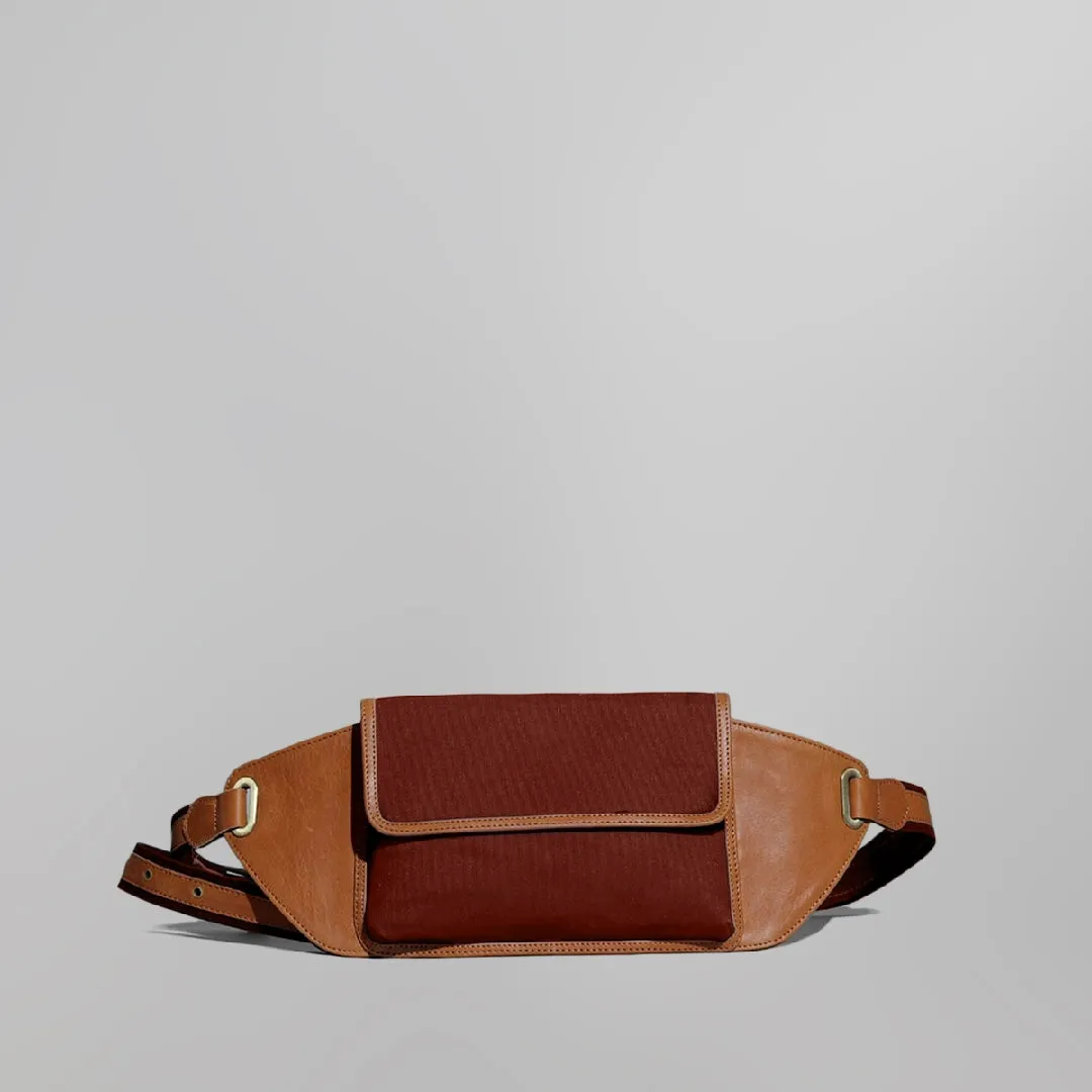 “Bebaak” Cross Over Fanny Pack – Rust