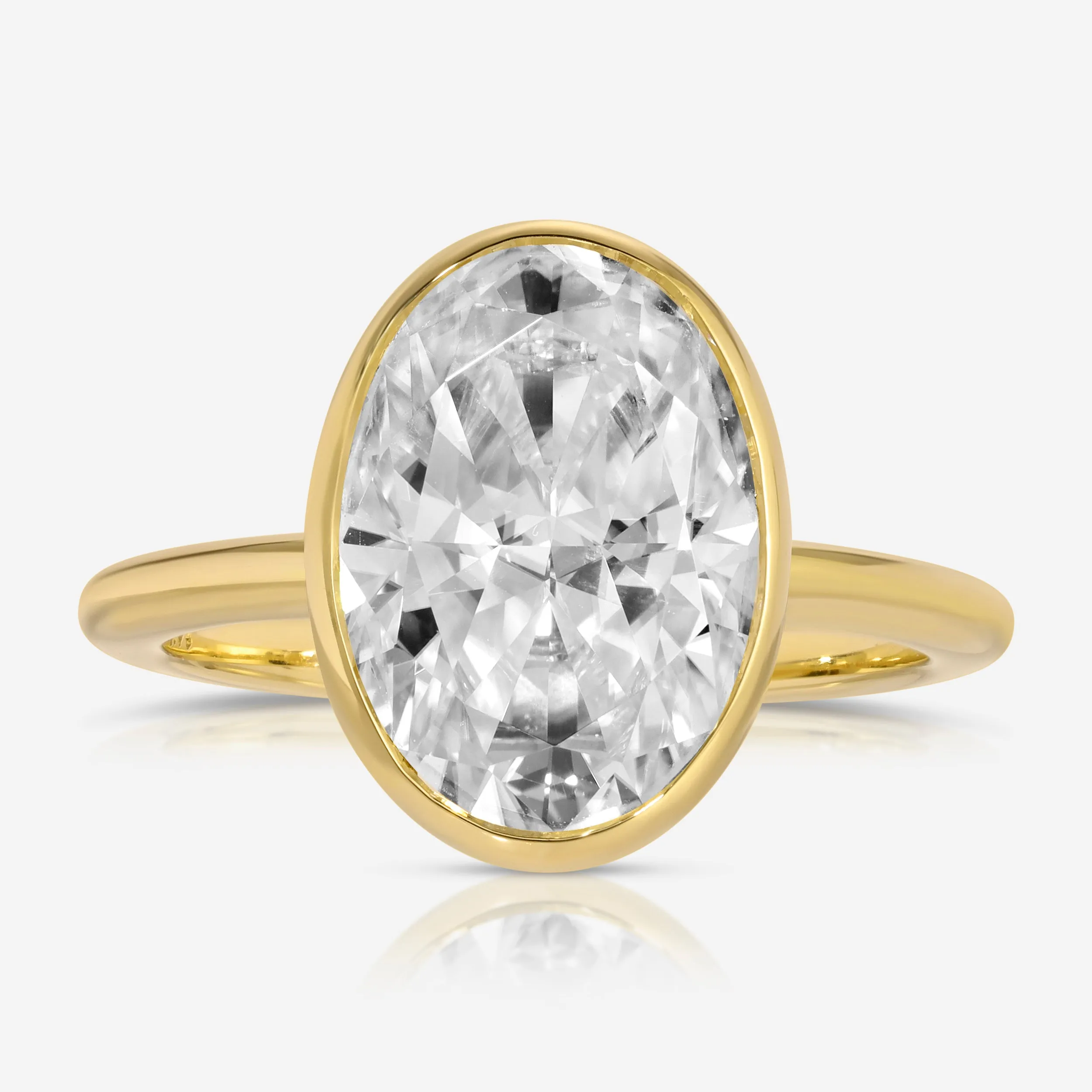 Bella (4.9ct) Oval Moissanite Engagement Ring
