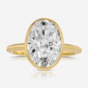 Bella (4.9ct) Oval Moissanite Engagement Ring