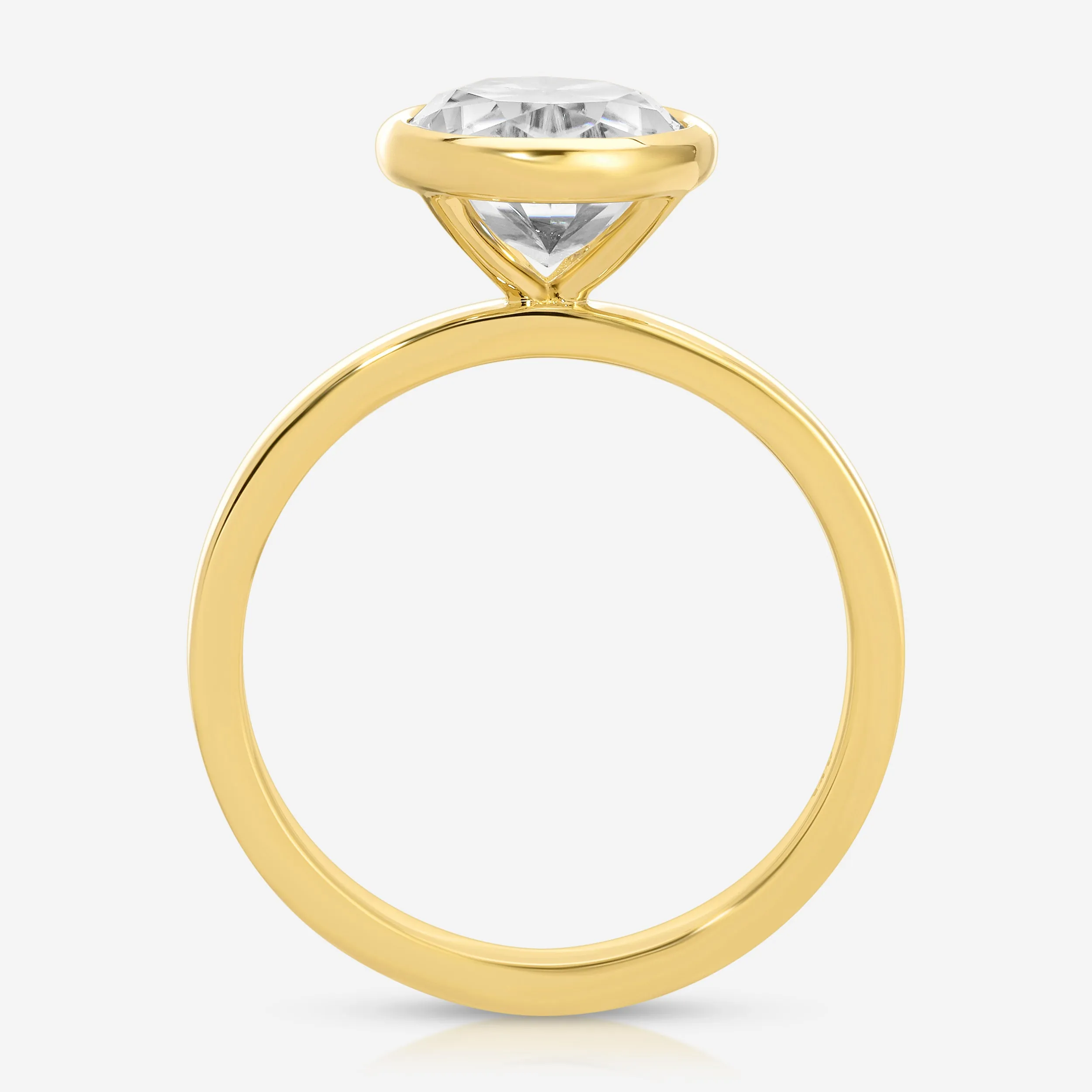 Bella/Cass (4.7ct) Oval Moissanite Engagement Ring
