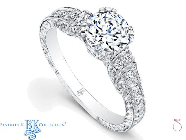 Beverley K Antique Style Engagement Ring 0.25ct 18K