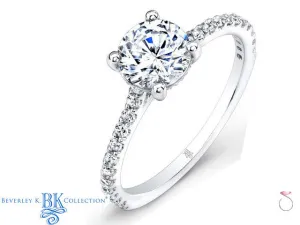 Beverley K Pave Diamond Engagement Ring 0.30ct in 18K