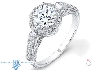 Beverley K Vintage Engagement Semi Mount Ring 0.21ct 18K