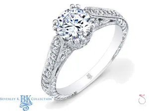 Beverley K Vintage Semi Mount Engagement Ring 0.35ct in 18K