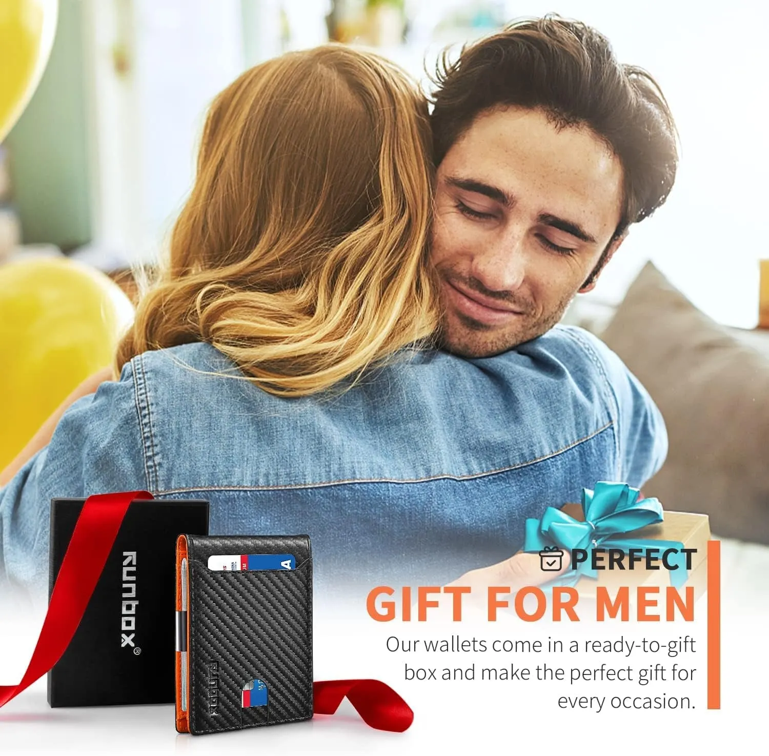 Bifold Wallet for Men with Money Clip, Slim Front Pocket Wallet
