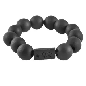 Black Prayer Wooden Beads Bracelet