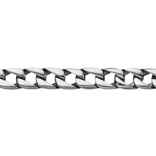 Blaze Stainless Steel Mens Curb Link Bracelet
