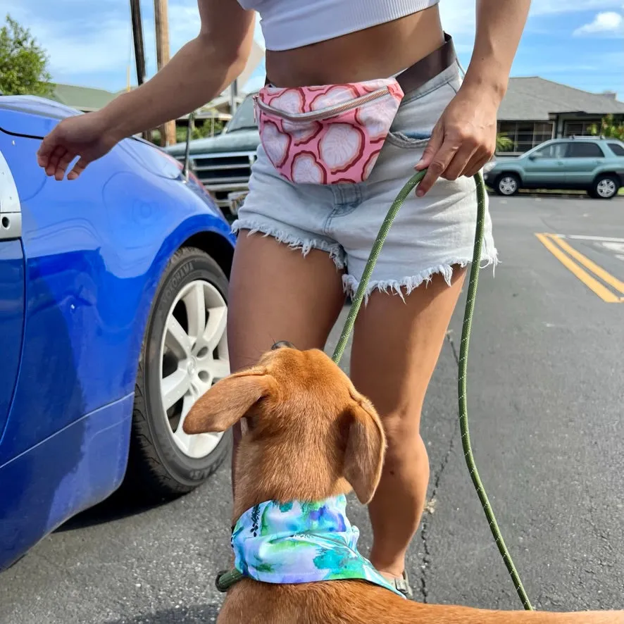 Blue and Green Hibiscus Pet Bandana
