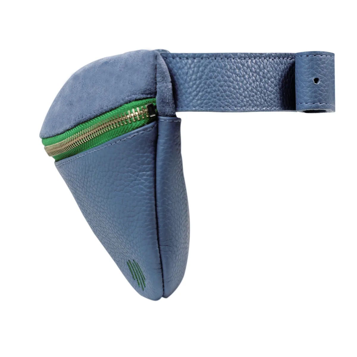 Blue belt bag & cross body, Italian leather