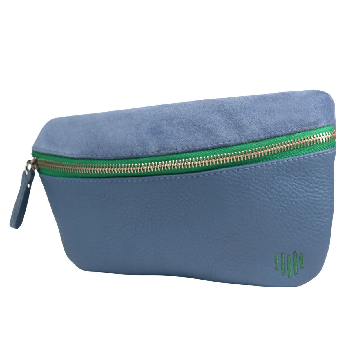 Blue belt bag & cross body, Italian leather
