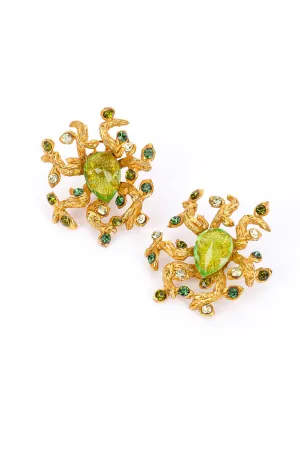 Branch Cluster Crystal Earrings