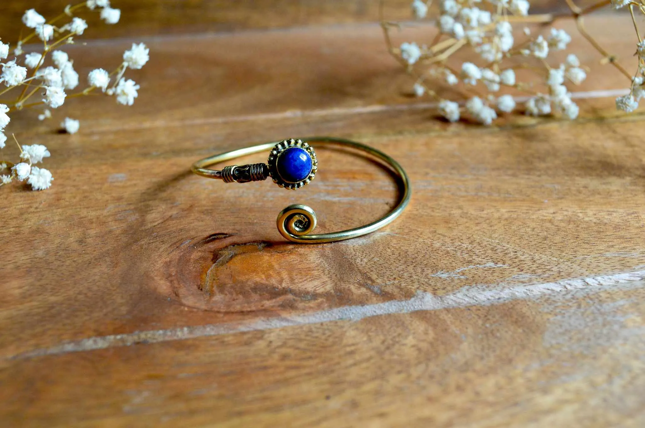 Brass Gemstone Metal Bangles