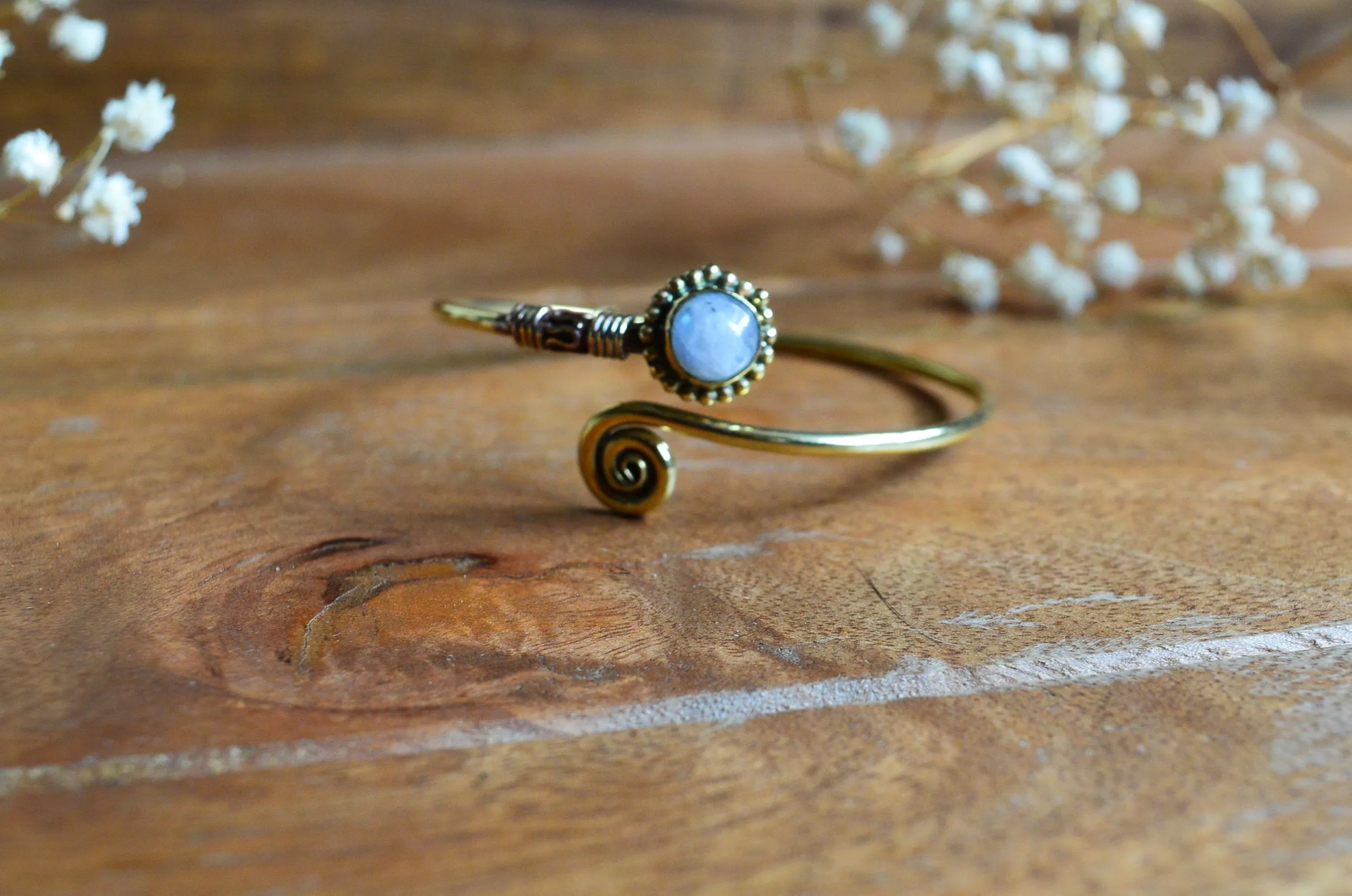 Brass Gemstone Metal Bangles