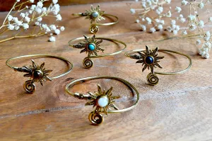 Brass Sun Gemstone Metal Bangles