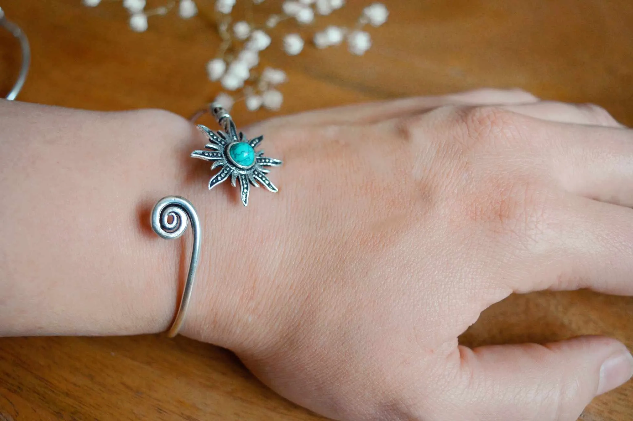 Brass Sun Gemstone Metal Bangles