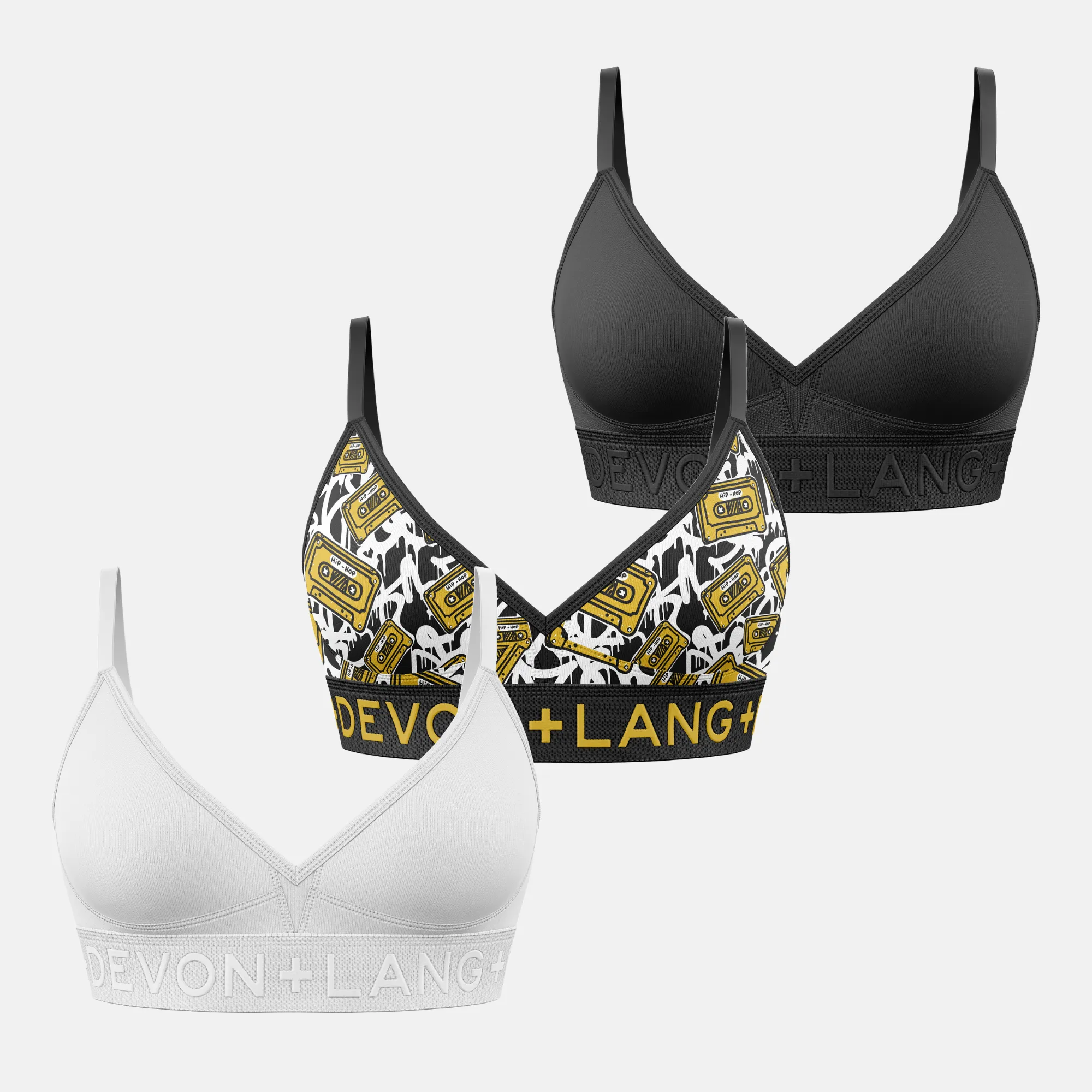 Bria Bralette - Multi-Packs - Glacier/Obsidian/Cassette