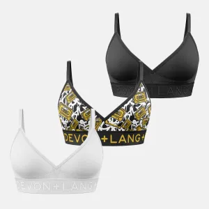 Bria Bralette - Multi-Packs - Glacier/Obsidian/Cassette