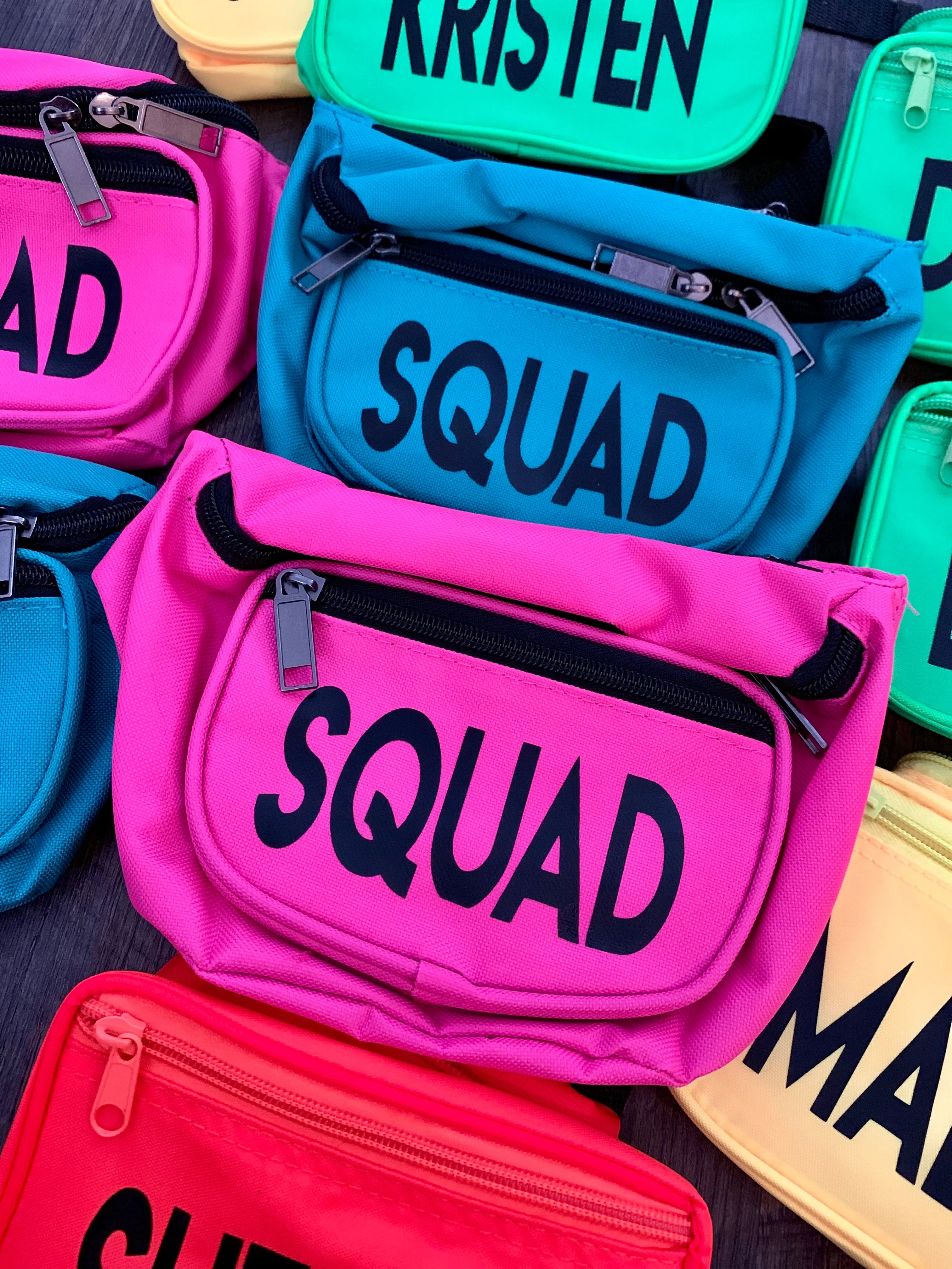 Bride Squad Fanny Packs, Wedding Party Bridesmaids Bride Maid of Honor Fanny Pack Tote Bag
