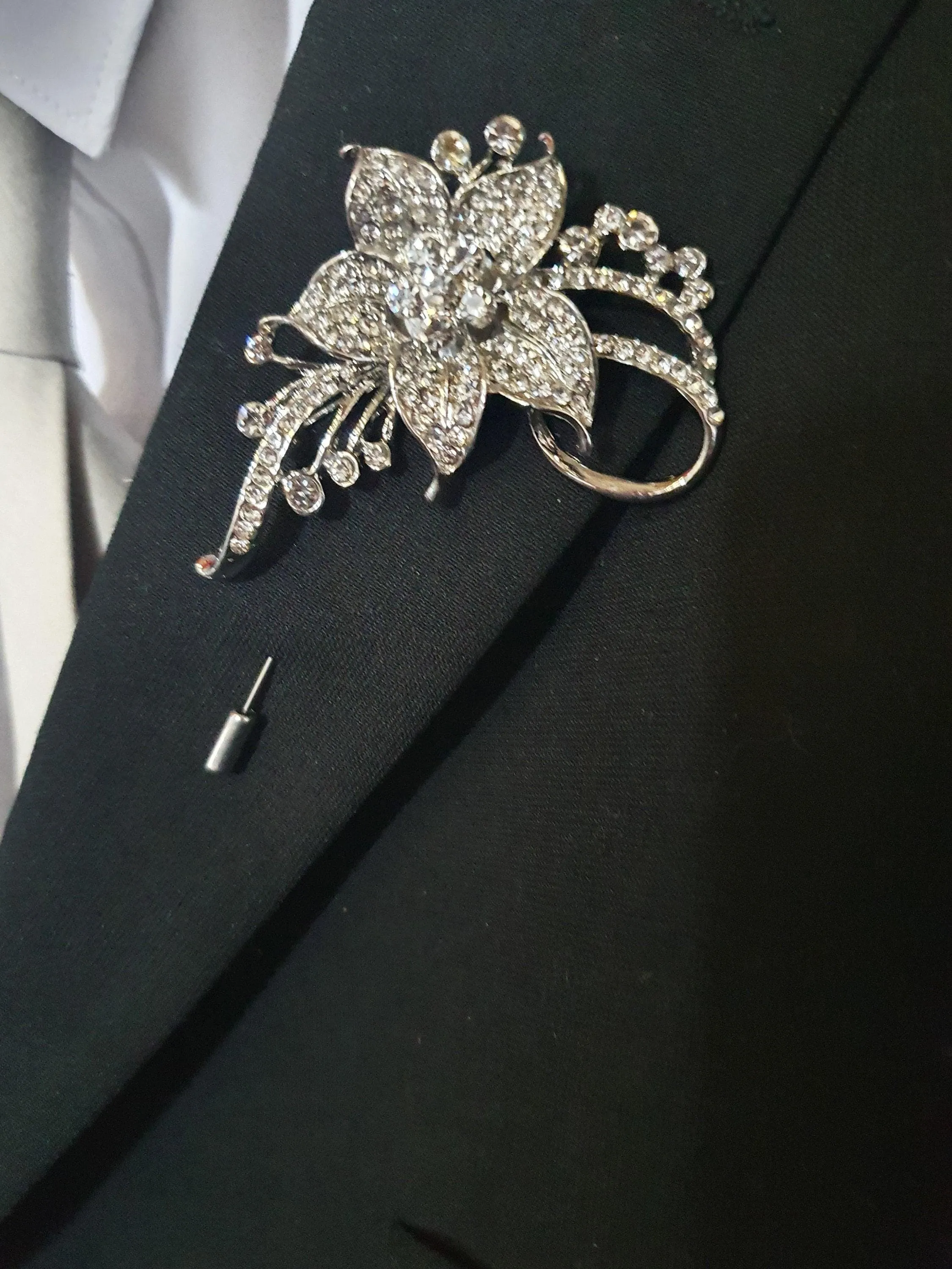 Brooch bouquet, 7" Jewel crystal wedding bouquet, bling Bridal Brooch Bouquet or bout, cascade Jewel bouquet by Crystal wedding uk