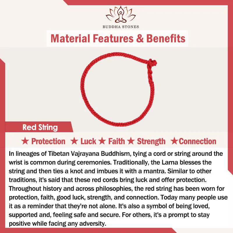 Buddha Stones Red String Mobius Strip Year Of The Snake Luck Braided Bracelet