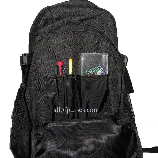 Bungee Black Daypack School Fanny Pack Backpack Sport hiking bag