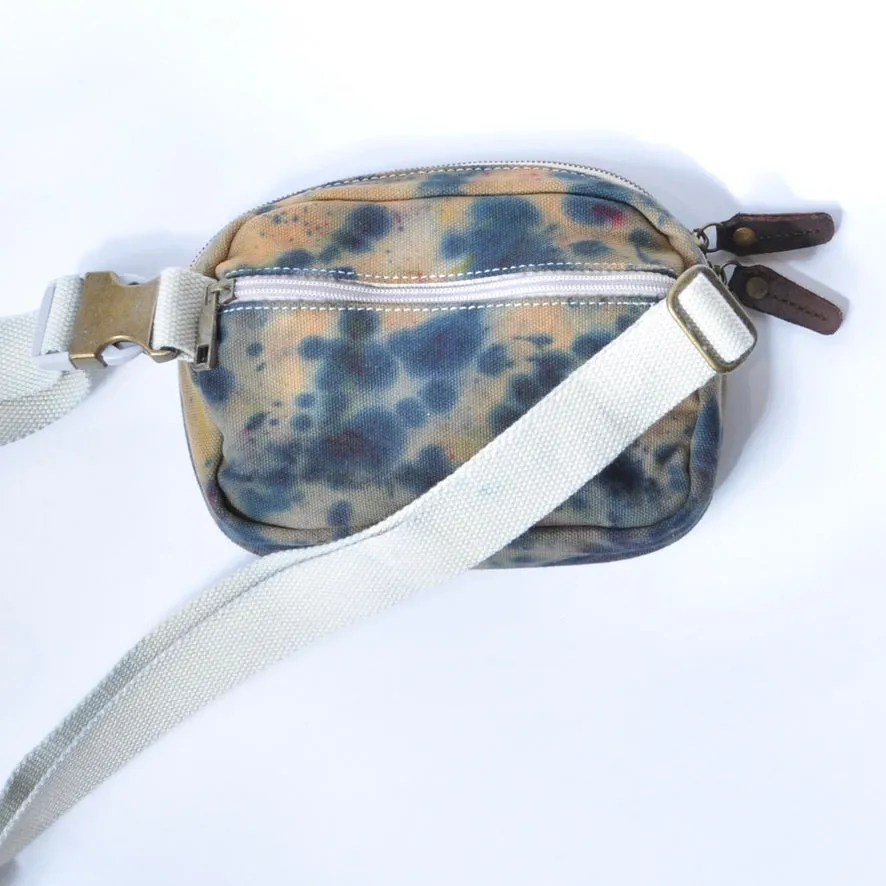 Canvas Fanny Packs - Dark Water Tie Dye