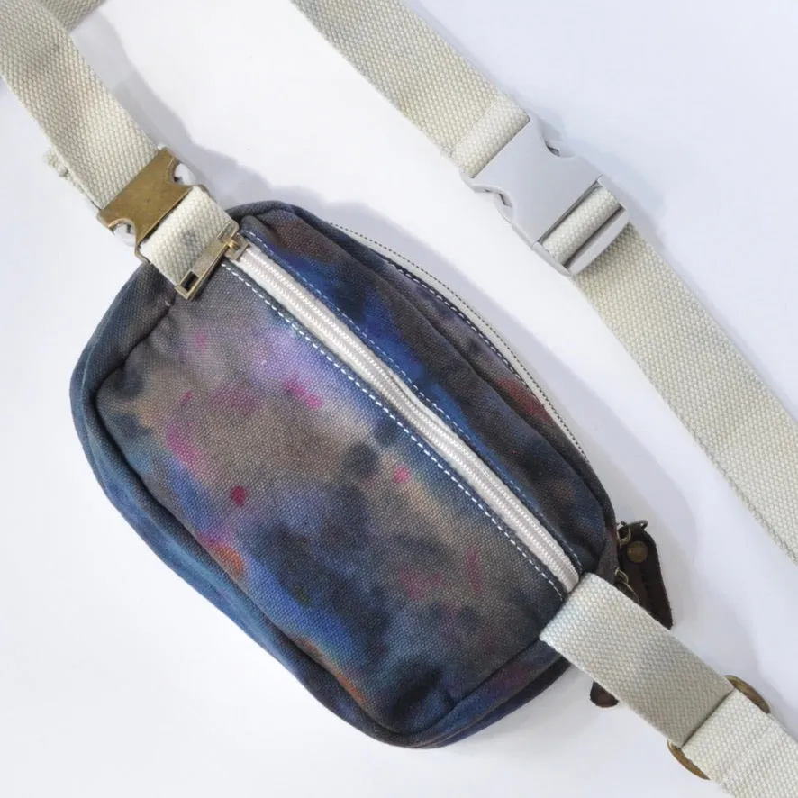 Canvas Fanny Packs - Dark Water Tie Dye