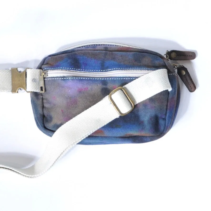 Canvas Fanny Packs - Dark Water Tie Dye