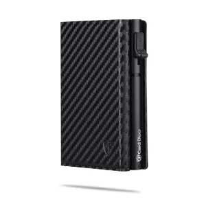 Card Blocr Slim RFID Blocking Credit Card Wallet Black PU Carbon