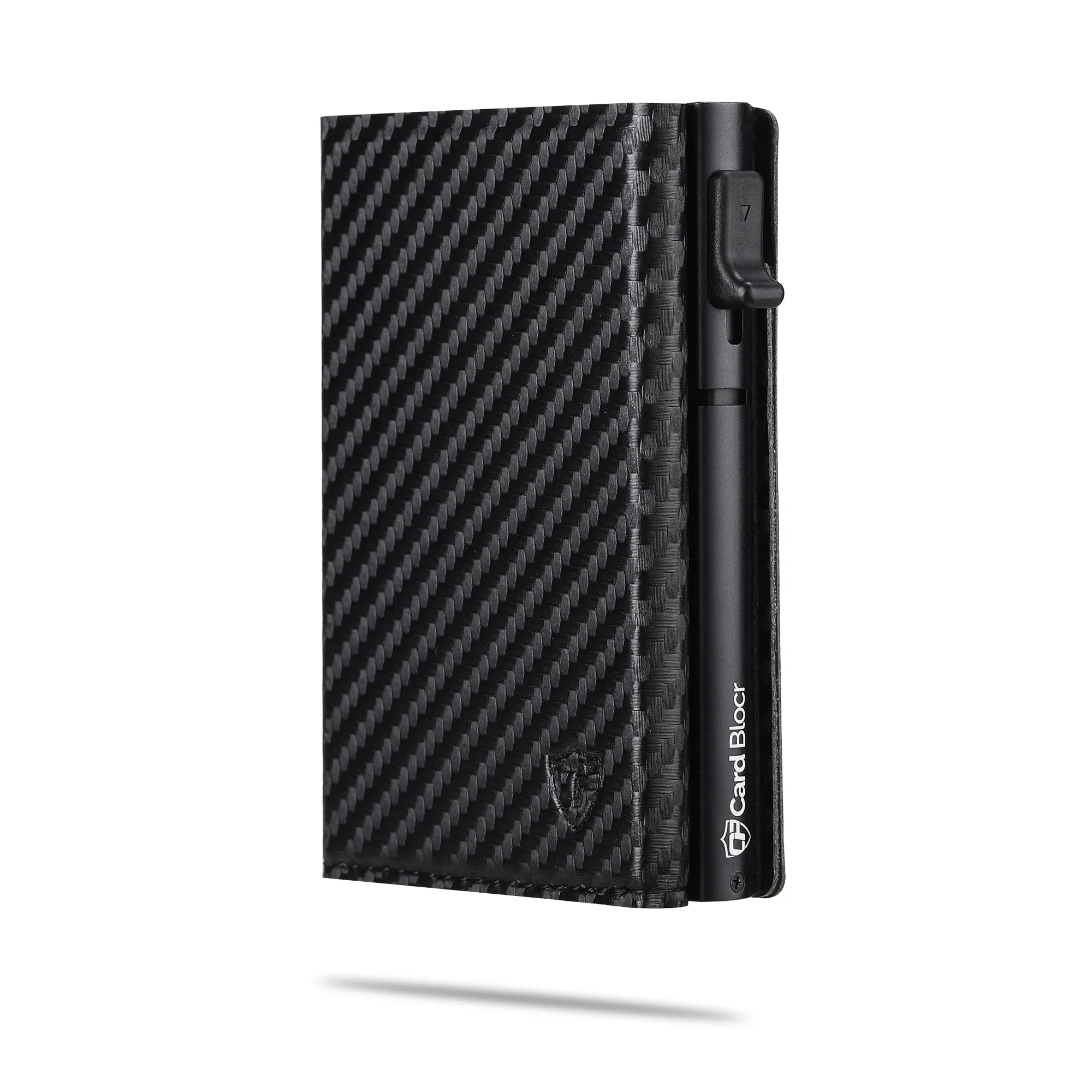 Card Blocr Slim RFID Blocking Credit Card Wallet Black PU Carbon