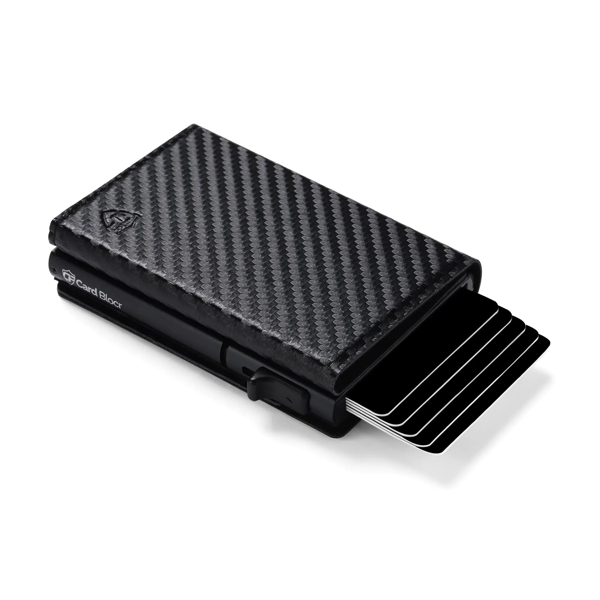 Card Blocr Slim RFID Blocking Credit Card Wallet Black PU Carbon