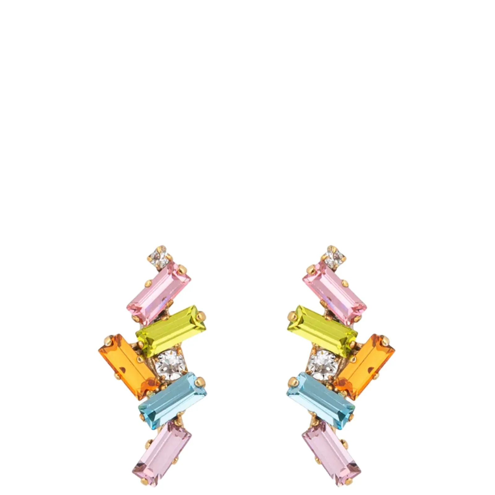 Caroline Svedbom Gold Nina Earrings - Pastel Combo