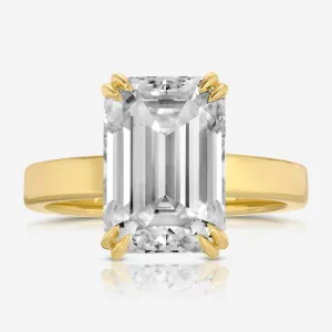 Cass (6.2ct) Emerald Engagement Ring ( ) Hidden Halo