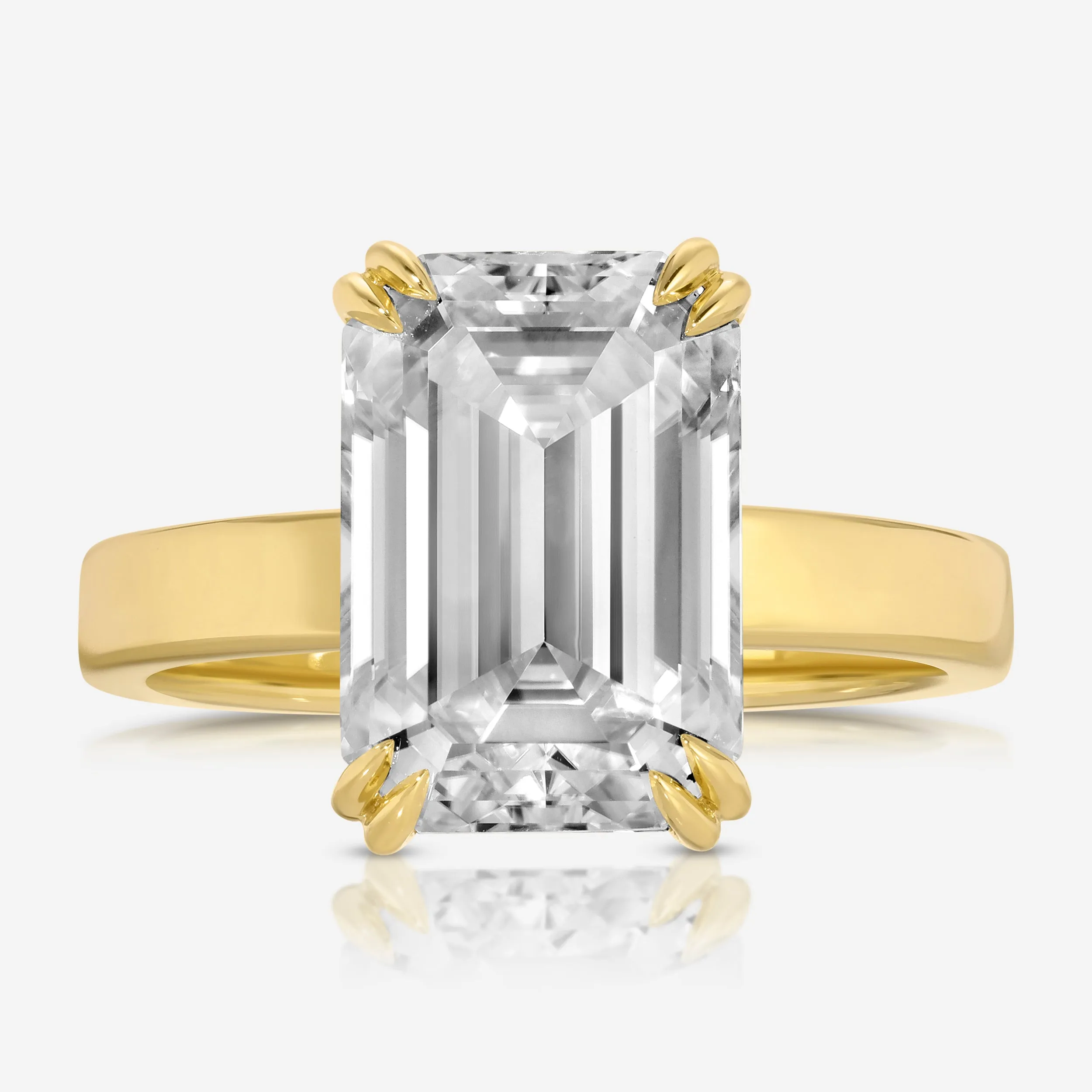 Cass (6.2ct) Emerald Engagement Ring ( ) Hidden Halo