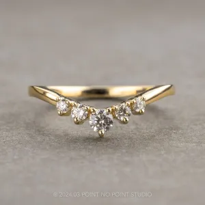 Catherine Diamond Wedding Band, 14K Yellow Gold