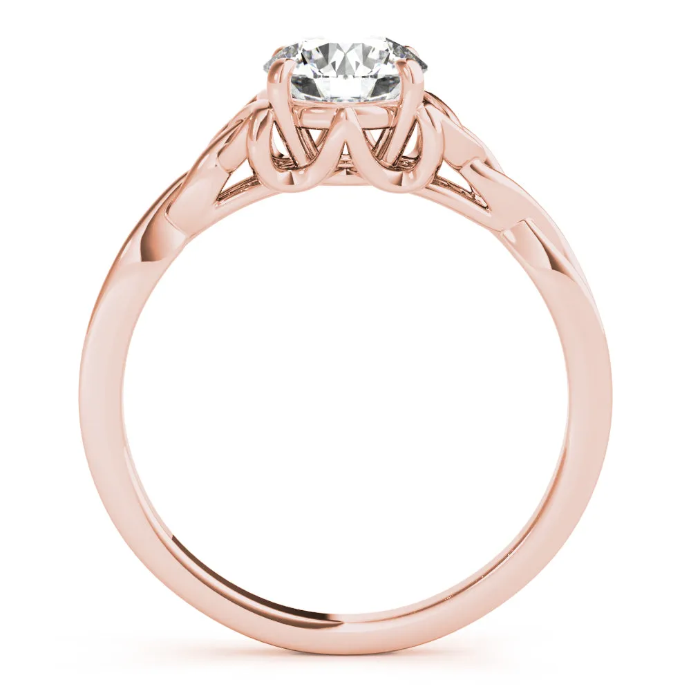 Celtic Love Knot Round Diamond Solitaire Engagement Ring
