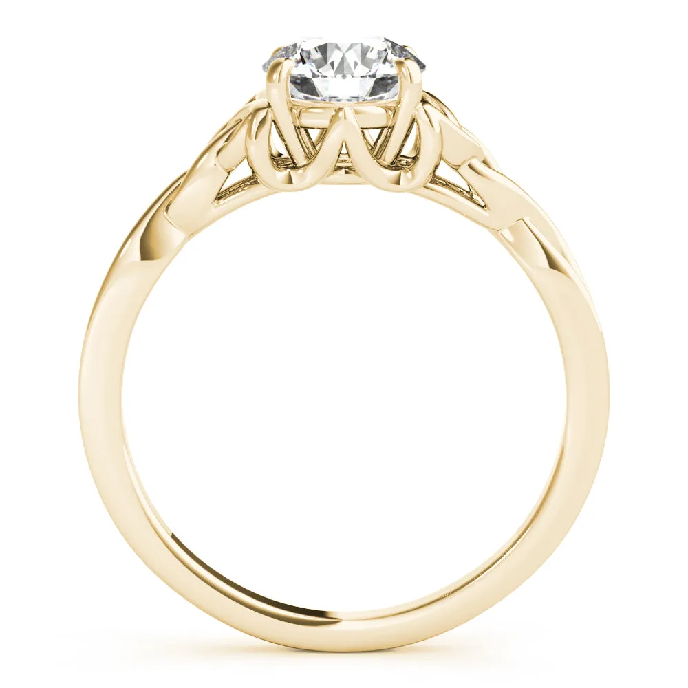 Celtic Love Knot Round Diamond Solitaire Engagement Ring