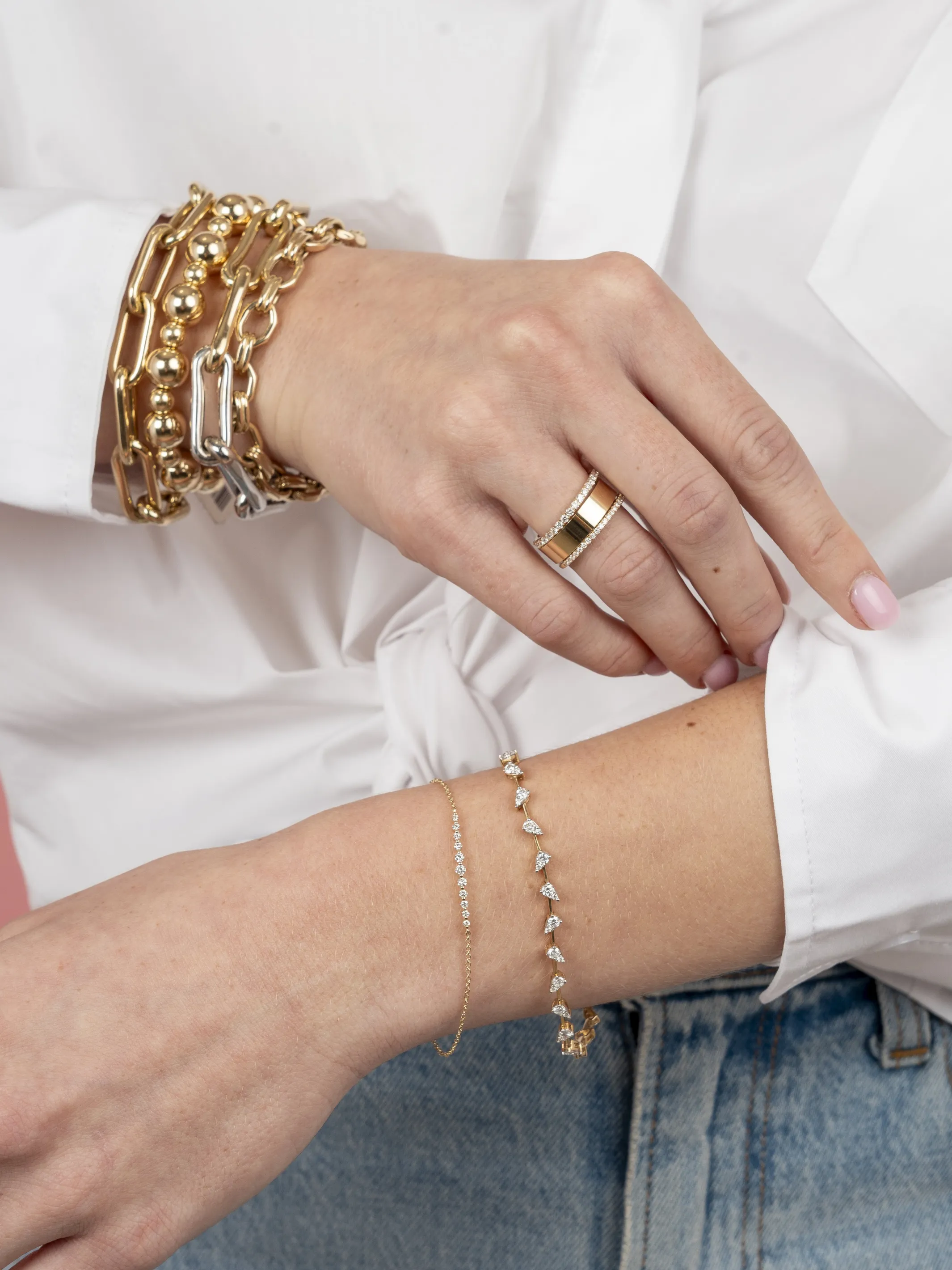 Chasing Diamonds Bracelet 14K