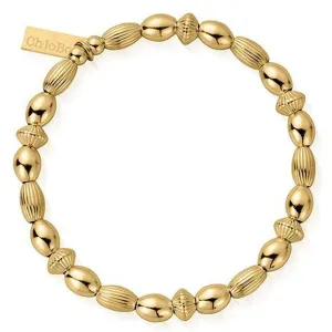 ChloBo Gold Mini Oval Disc Bracelet